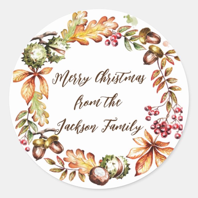 Stickers Personnaliser - Wreath Woodland (Devant)