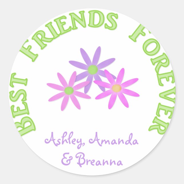 Stickers Personnalisés Best Friends Forever (Devant)