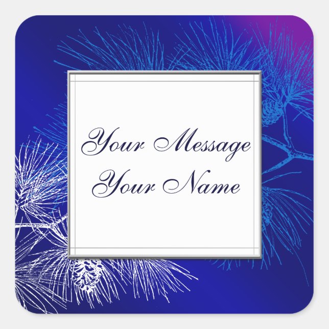 Stickers personnalisés Blue White Holiday (Devant)