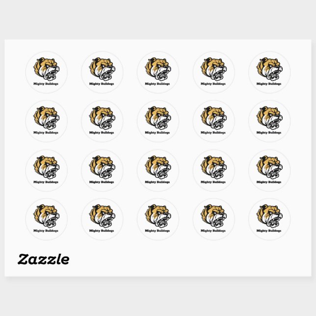 Stickers Personnalisés Bulldogs (Feuille)