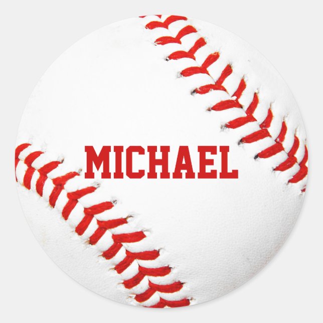 Stickers Personnalisés De Baseball (Devant)