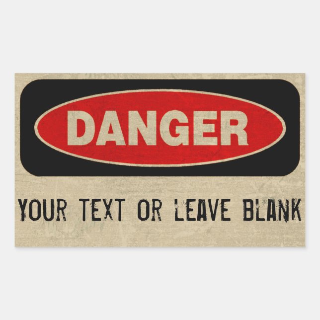 Stickers personnalisés de danger (Devant)