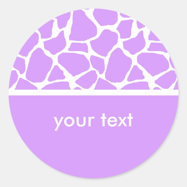 Stickers personnalisés d'impression de girafe viol (Devant)
