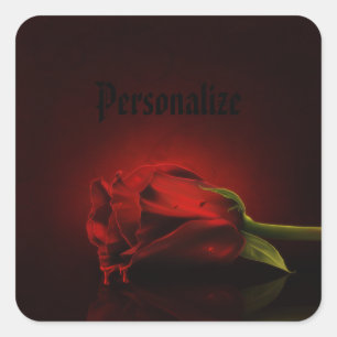 Stickers personnalisés gothiques Bloody Red Rose