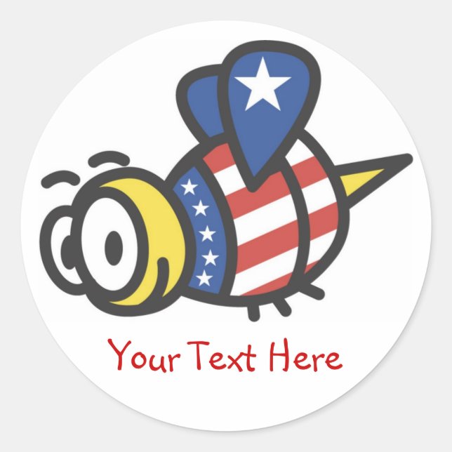 Stickers Personnalisés Patriotique Bumblebee (Devant)