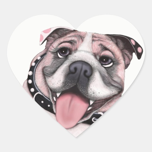 Stickers personnalisés Pink Bulldog (Devant)