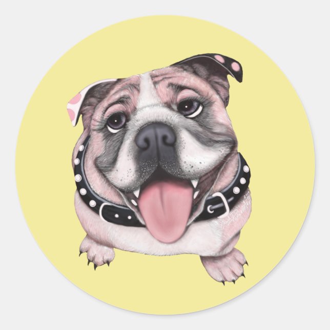 Stickers personnalisés Pink Bulldog (Devant)