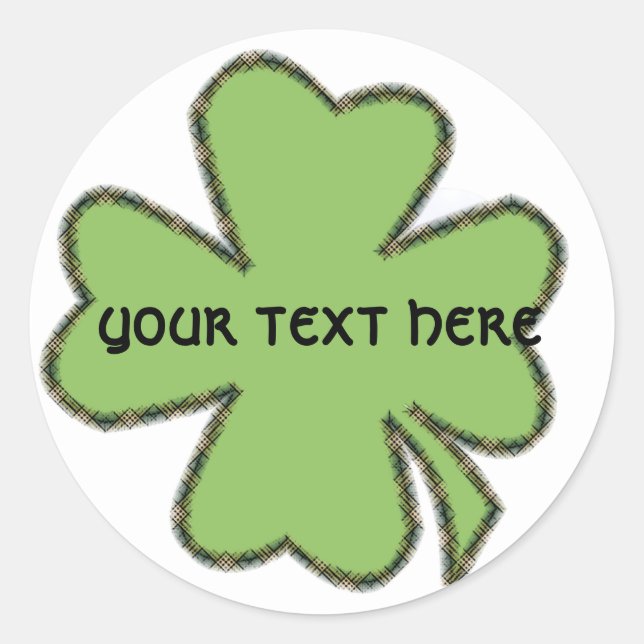 Stickers personnalisés shamrock 'n Plaid (Devant)