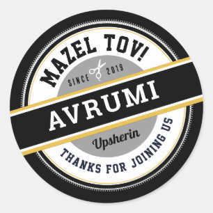 Stickers personnalisés Upsherin avec nom