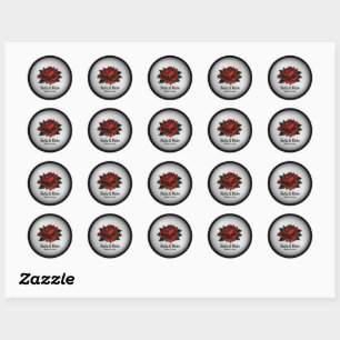 Stickers personnels Mariage gothique Rose rouge