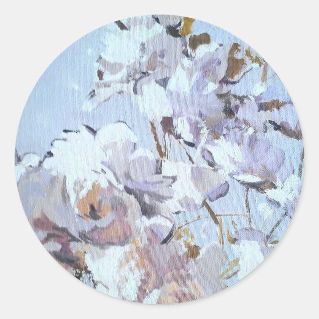 Stickers Pétales Roses Bleu Fullmoons (Devant)