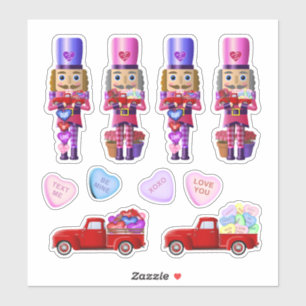 Stickers Petit Camion Rouge Petit Camion Valentine