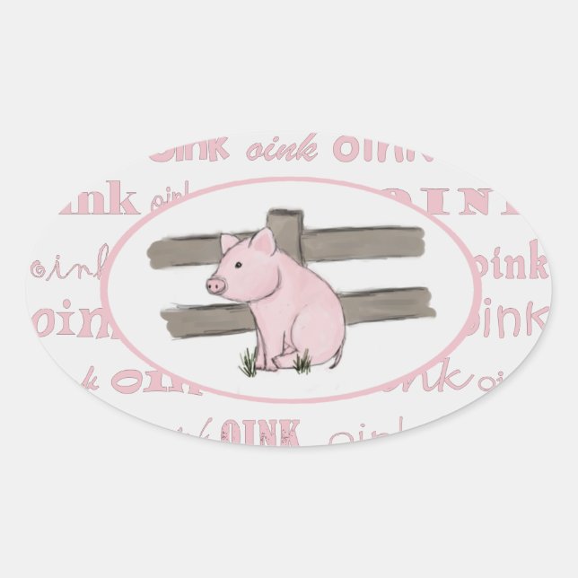 Stickers Petit Piglet Rose (Devant)