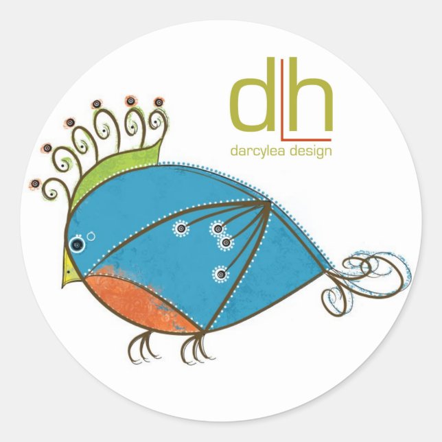 Stickers Petits oiseaux bleus (Devant)