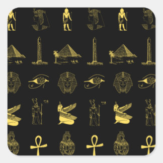 Stickers pharaoniques noirs et or