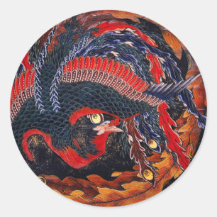 Stickers Phoenix japonais Hokusai