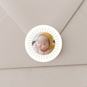 Stickers Phoque Sunshine Baby Photo Enveloppe Scea