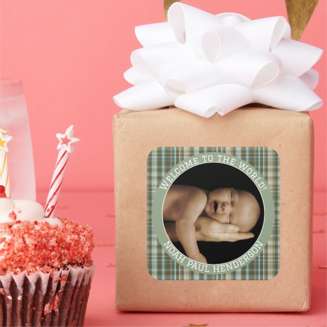 Stickers Photo Enfant Plaid Boy (Fête)