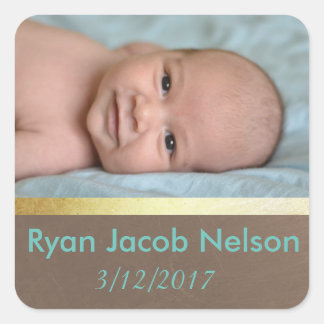 Stickers photo faire-part de naissance bébé