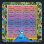Stickers photo Mariage Peacock<br><div class="desc">Personnalisez ces jolis autocollants pour avoir comme faveurs de mariage à votre réception de mariage ou pour vous faire passer pour un souvenir de votre journée spéciale. Idéal pour des photos de votre événement à donner à chacun de vos invités en souvenir de votre journée spéciale. Personnalisez en ajoutant votre...</div>