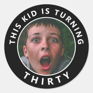 Stickers photo personnalisés du 30e anniversaire