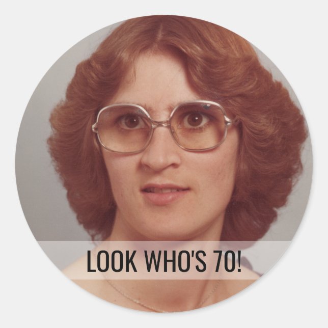 Stickers photo personnalisés pour le 70e anniversa (Devant)