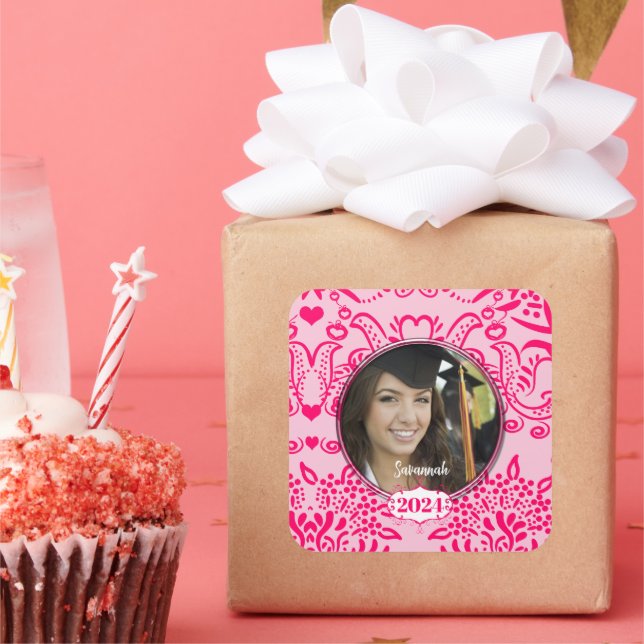 Stickers Photo Plaid Graduation ou Sweet sixteen (Fête)