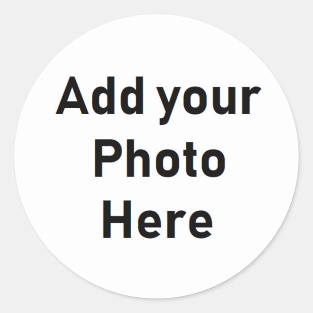 Stickers photo ronde personnalisée (Devant)