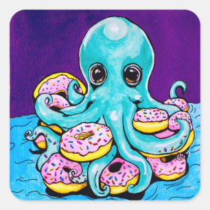 Stickers Pieuvre et Donuts