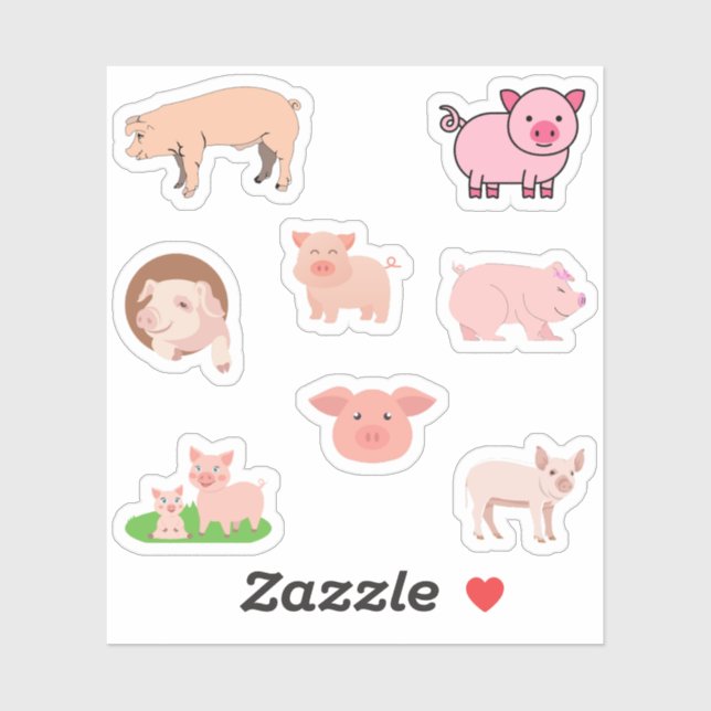 Stickers Pig (Feuille)