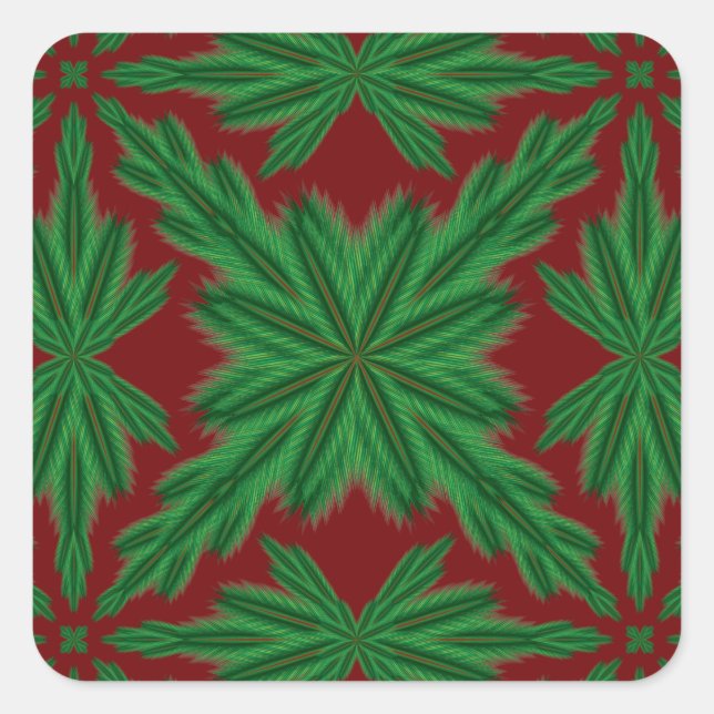Stickers Pine Mandala Garnet (Devant)