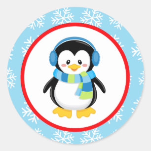 Stickers Pingouin Winter Snowflake