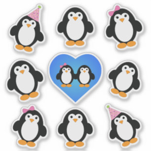 Stickers Pingouins Cute