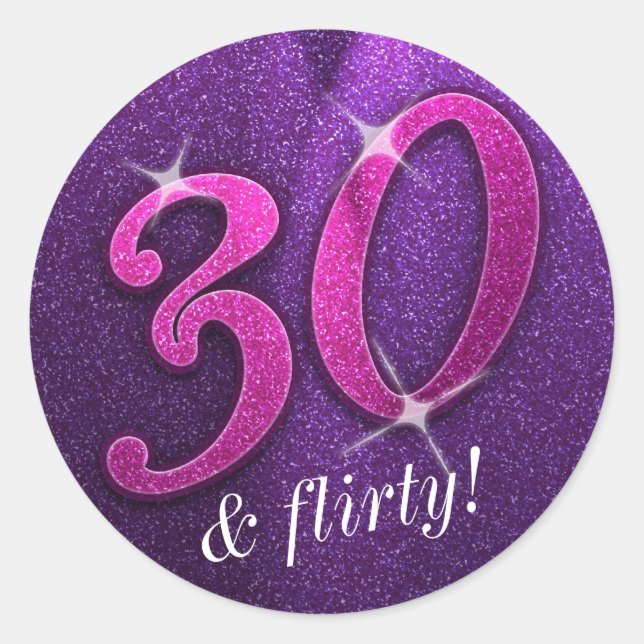 Stickers Pink and Purple 30 et Flirty Birthday (Devant)