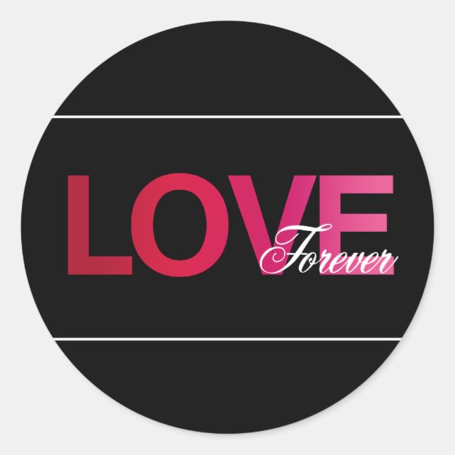 Stickers Pink Black Love pour le mariage (Devant)