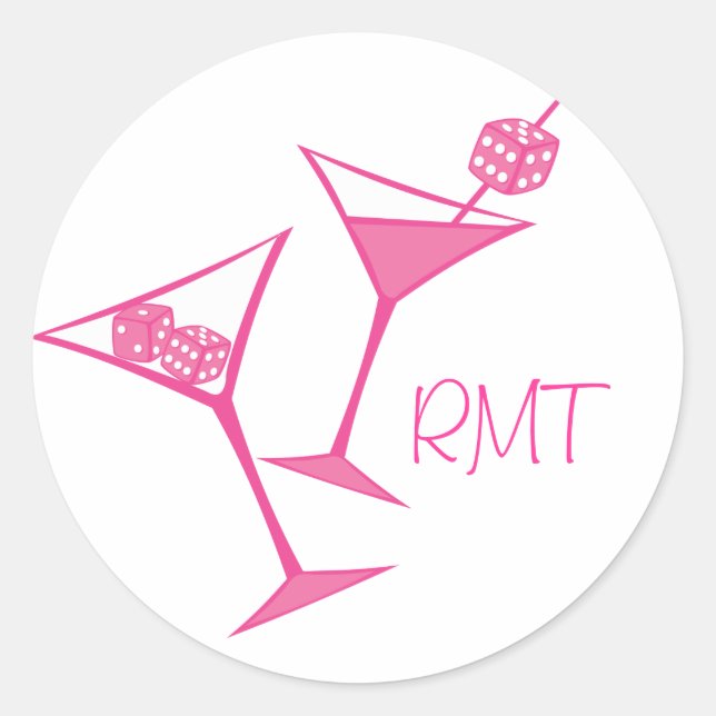 Stickers PInk Dice Martini (Devant)