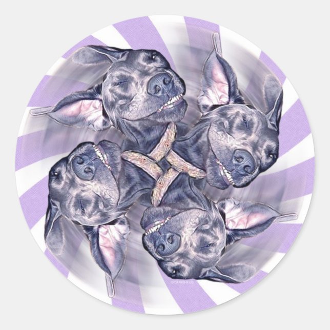 Stickers Pinwheel Grand Danse Bleu (Devant)