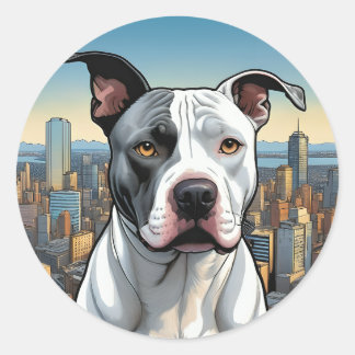 Stickers Pittie Pitbull Urban Chien