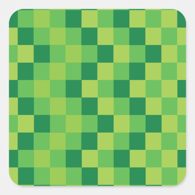Stickers Pixel Vert - Personnalisez avec votre tex (Devant)