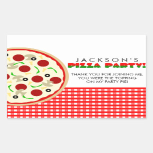 Stickers Pizza Party Favoriser