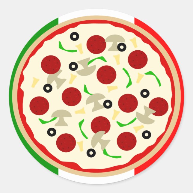 Stickers Pizza Party italienne (Devant)