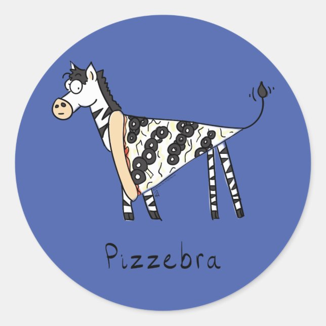 Stickers Pizzebra Pizza Zebra (Devant)