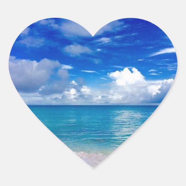 Stickers Plage Coeur (Devant)