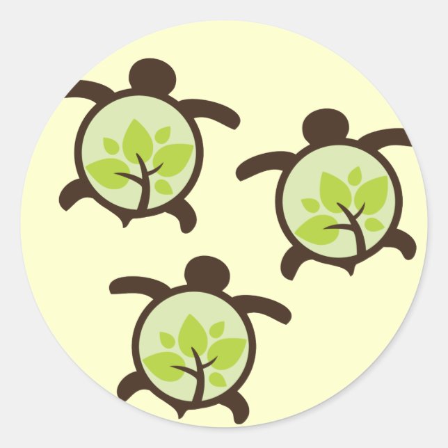 Stickers Planète Organique Tortue (Devant)