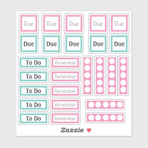 Stickers Planner à faire et à se souvenir en rose