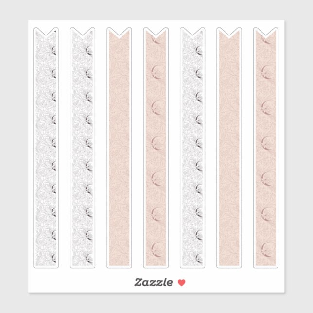 Stickers Planner Boho Floral Washi (Feuille)