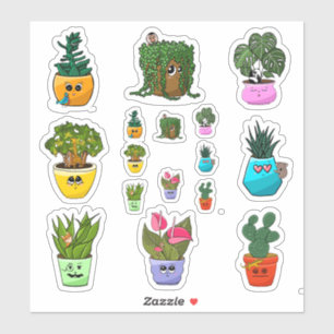 Stickers Plante maison mignonne Emoji