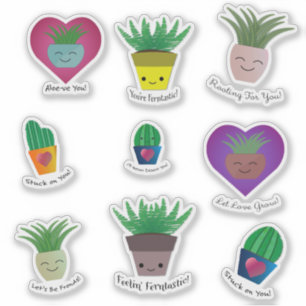 Stickers Plante mignonne et amusante