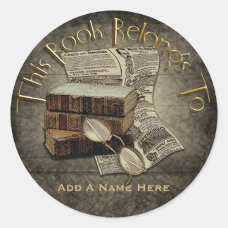 Stickers Plaque de lecture vintage