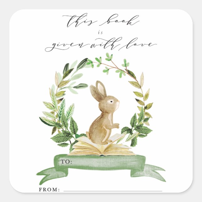 Stickers Plaque de livre pour Baby shower à thème  (Devant)